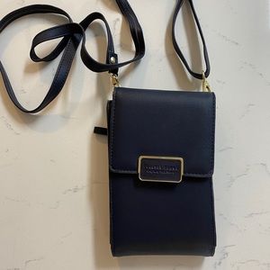 Navy blue cross body cell phone purse